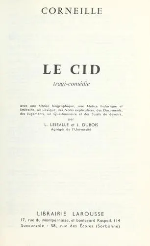 Cover of Le Cid
