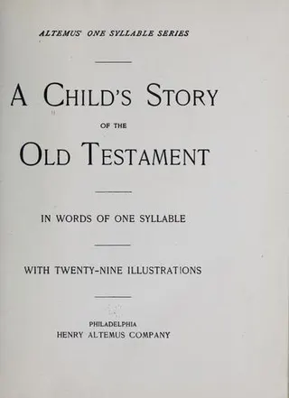 Cover of A child's story of the Old Testament