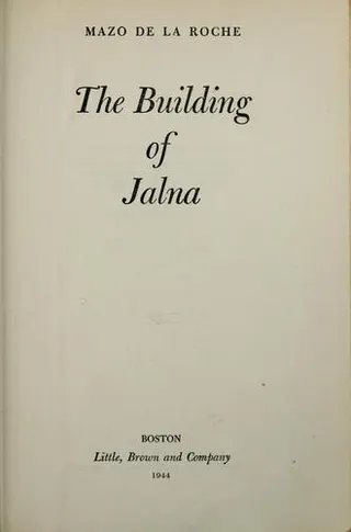 Cover of The Building of Jalna