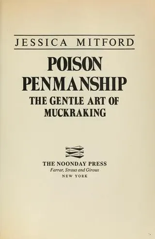 Cover of Poison penmanship