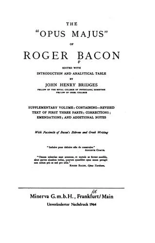 Cover of Opus majus