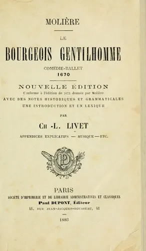 Cover of Le bourgeois gentilhomme