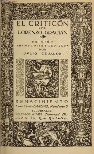 Cover of El criticón