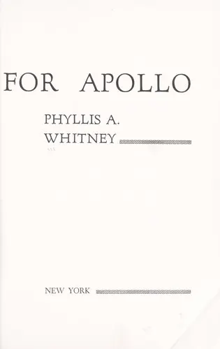 Cover of Seven Tears for Apollo