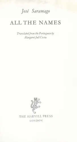 Cover of All the names