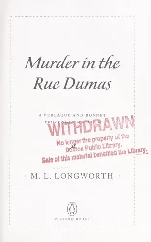 Cover of Murder in the Rue Dumas