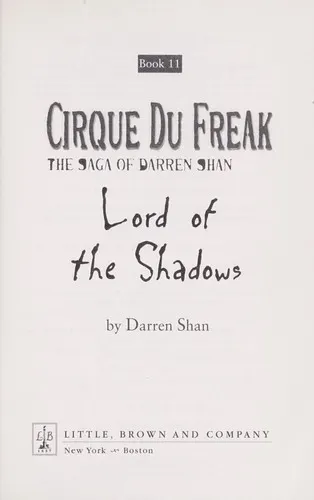 Cover of Lord of the Shadows (Cirque Du Freak #11)
