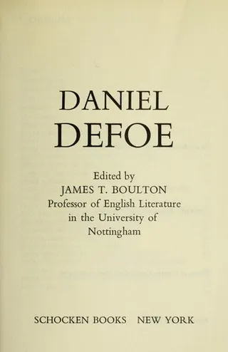 Cover of Daniel Defoe