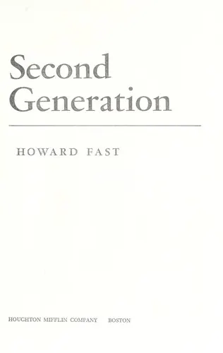 Cover of Second Generation