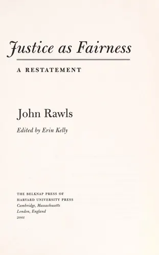 Cover of Justice as Fairness
