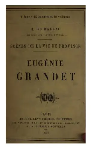 Cover of Eugénie Grandet