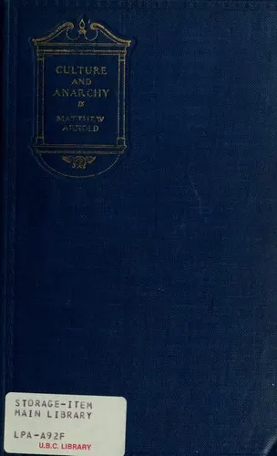 Cover of Culture and anarchy; an essay in political and social criticism