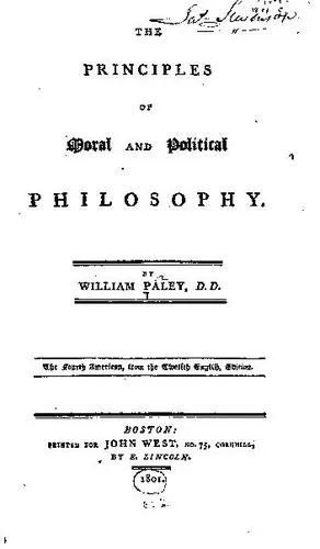 Cover of The principles of moral and political philosophy