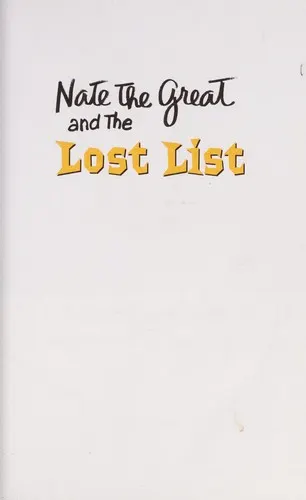 Cover of Nate the Great and the Lost List (Nate the Great)