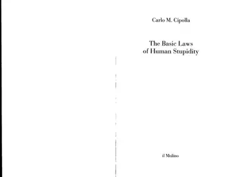 Cover of The basic laws of human stupidity