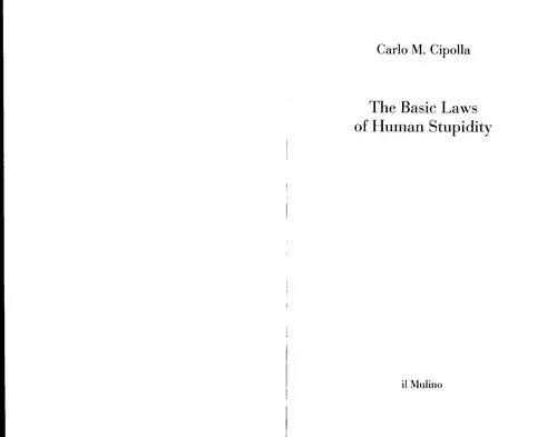 Cover of The basic laws of human stupidity