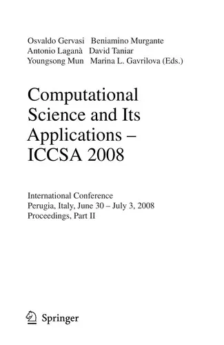 Cover of Computational Science and Its Applications – ICCSA 2008