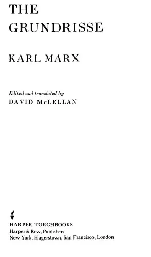 Cover of The Grundrisse