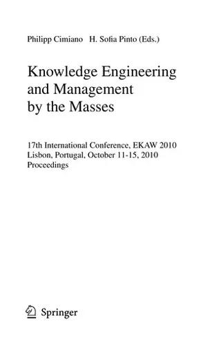 Cover of Knowledge Engineering and Management by the Masses