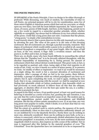 Cover of The Poetic Principle