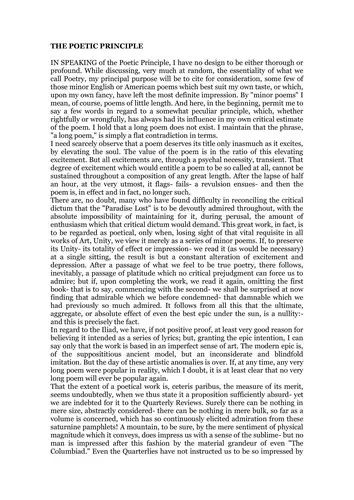 Cover of The Poetic Principle