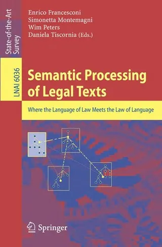 Cover of Semantic Processing of Legal Texts