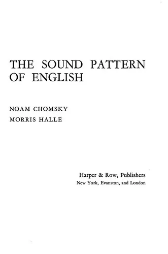Cover of The sound pattern of English