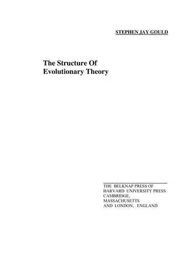 Cover of The Structure of Evolutionary Theory