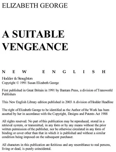 Cover of A suitable vengeance