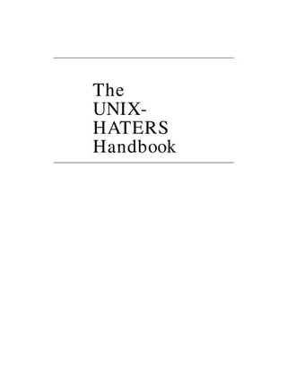 Cover of The UNIX-haters handbook
