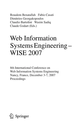 Cover of Web information systems engineering-- WISE 2007
