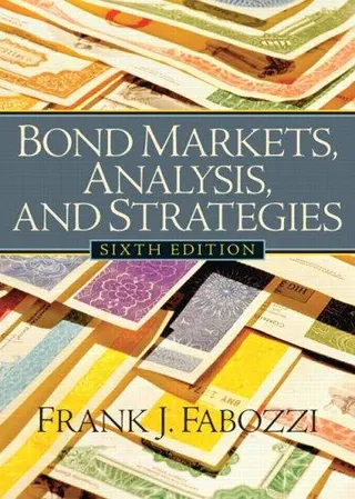 Cover of Bond Markets, Analysis, and Strategies