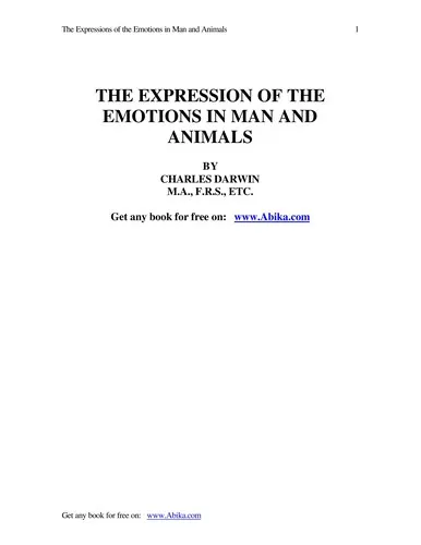 Cover of The expression of emotions in man and animals
