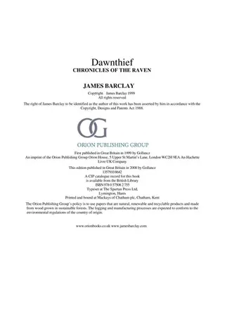 Cover of Dawnthief: Book One