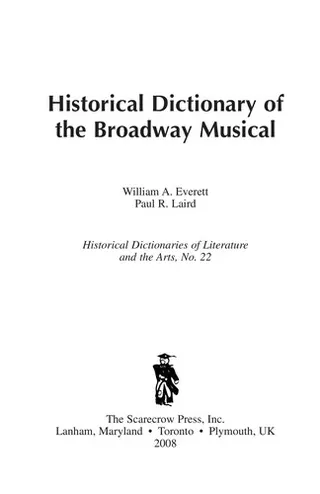 Cover of Historical Dictionary of the Broadway Musical