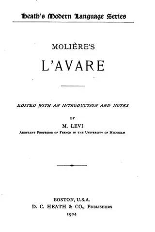 Cover of L' avare
