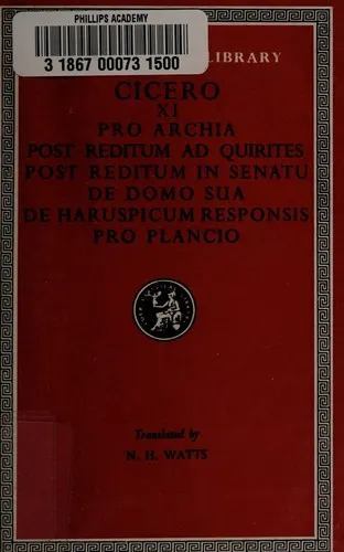 Cover of Pro Archia poeta