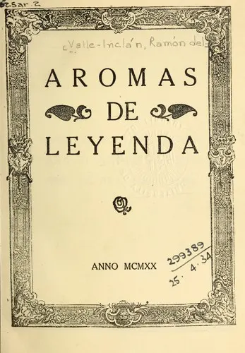 Cover of Aromas de leyenda