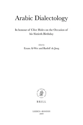 Cover of Arabic dialectology