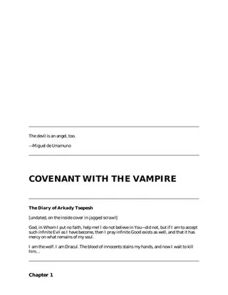 Cover of Covenant with the Vampire