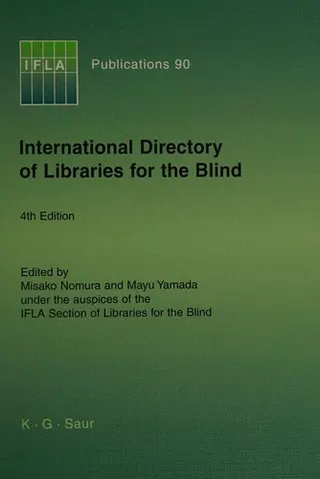 Cover of International directory of libraries for the blind.