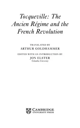 Cover of The Old Regime and the Revolution