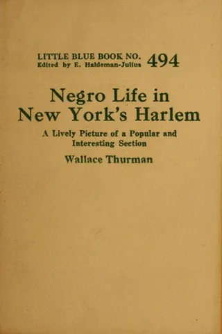 Cover of Negro life in New York's Harlem