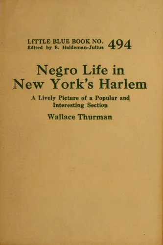 Cover of Negro life in New York's Harlem