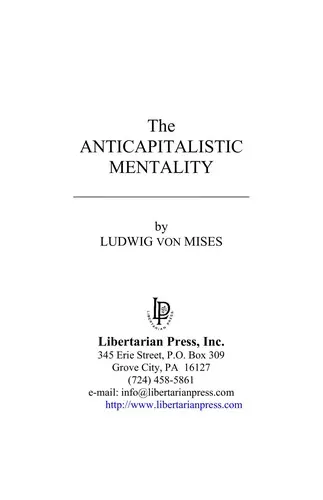 Cover of The anti-capitalistic mentality