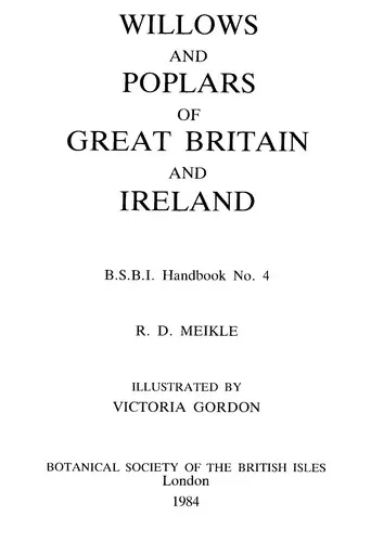 Cover of Willows and Poplars of Great Britain and Ireland. BSBI Handbook No. 4