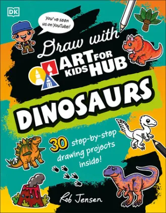 Cover of Draw with Art for Kids Hub Dinosaurs
