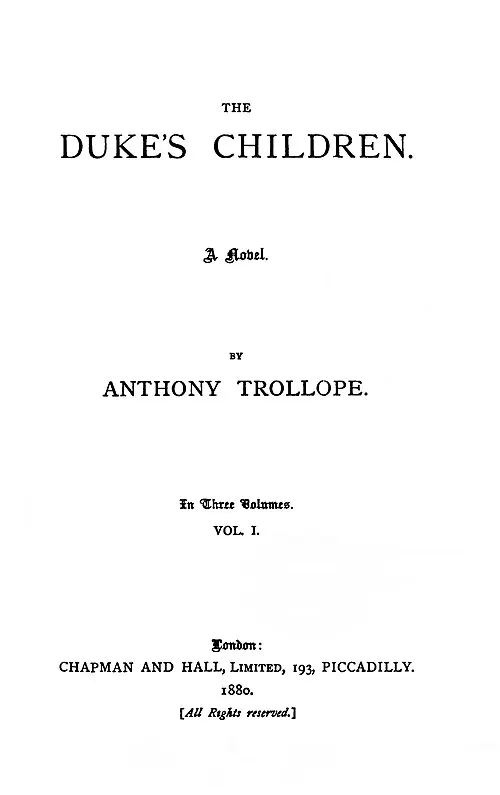 Cover of The Duke's Children