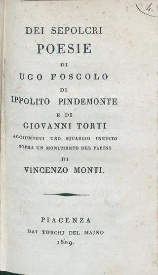 Cover of Dei sepolcri