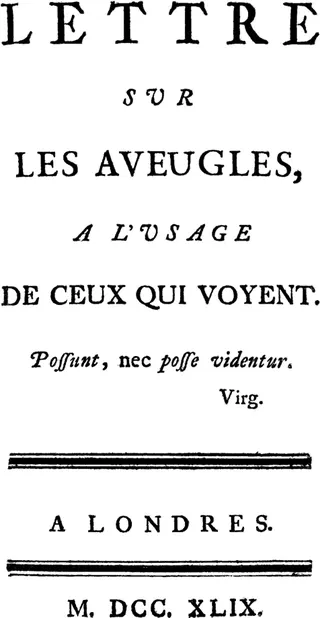 Cover of Letter on the Blind